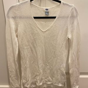 Old navy white v-neck sweater